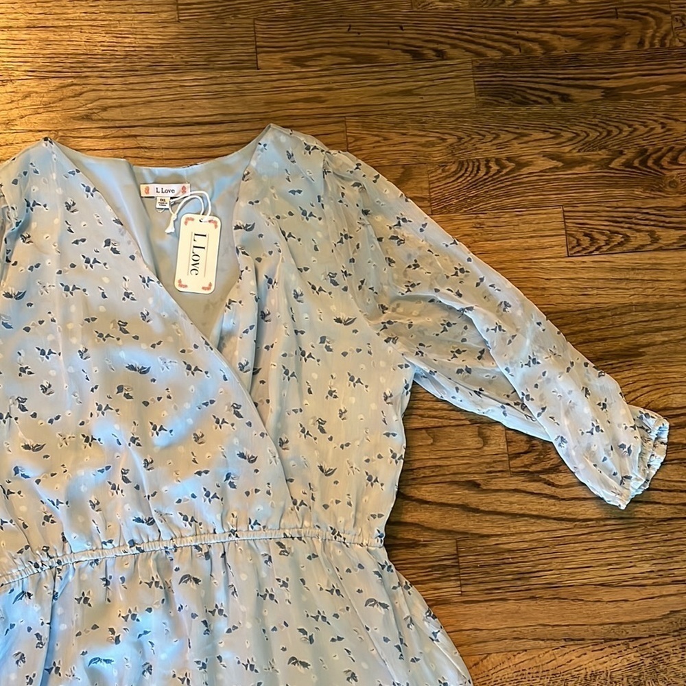 NWT L Love Blue dress size 1X - Picture 3 of 6